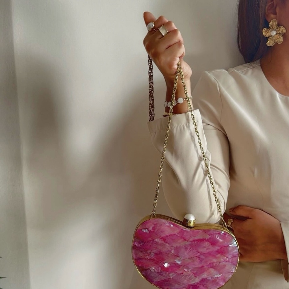 Elegant Pink Clutch Bag